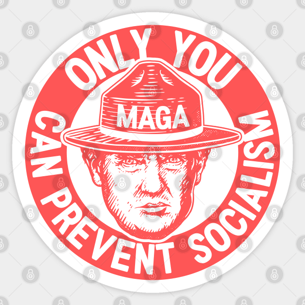 Ultra MAGA | Only You Can Prevent Socialism | We The People 1776 - 2022 | Red Sticker by anycolordesigns